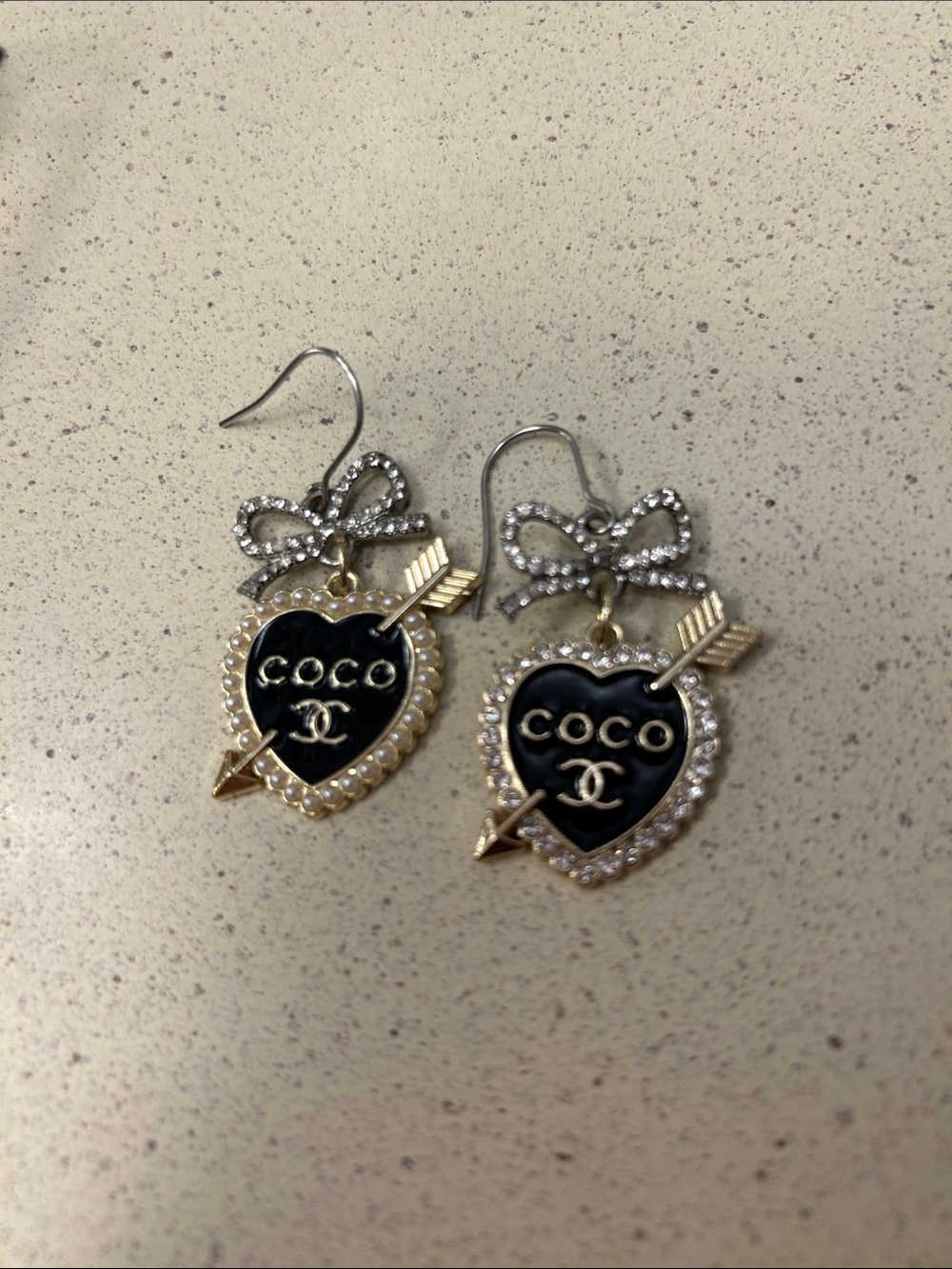 Authentic Charms Chanel from Zipper Pulls on Repurposed, Vintage Earrings - Picture 5 of 8